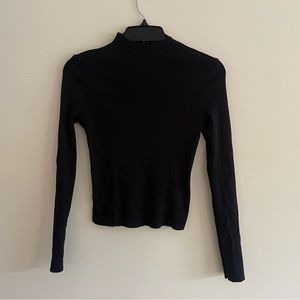 Topshop Black Mock Neck Turtleneck
